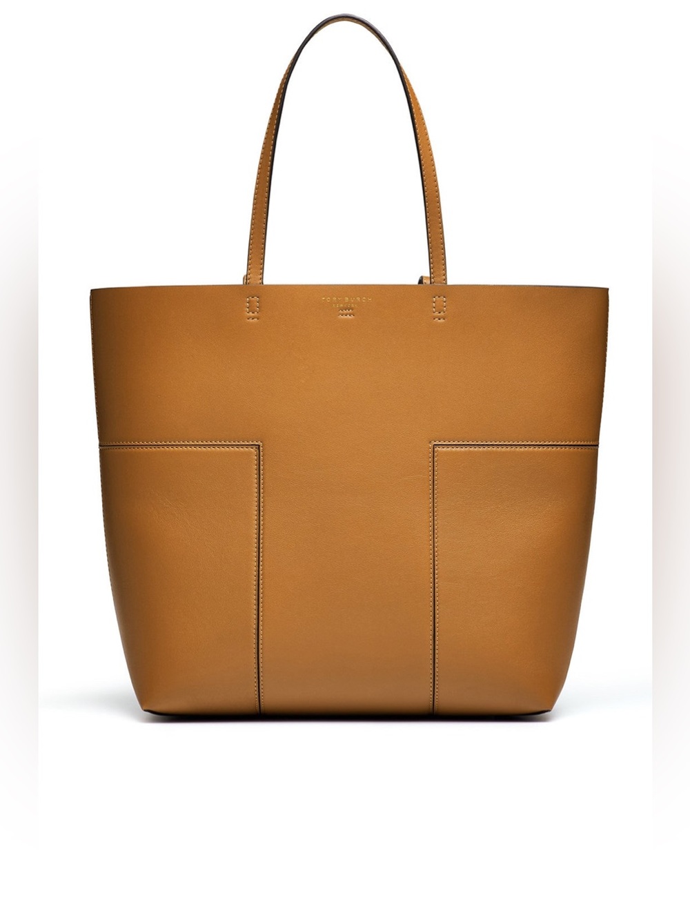 Tory Burch Cognac Leather Tote with Removable Pouch medium - Picture 2 of 14